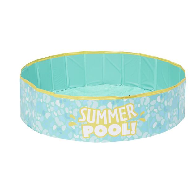 Piscinette ronde pliable pour enfant Funky plastique bleu &Oslash;120xH30cm