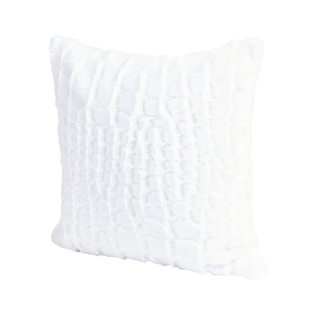 Housse de coussin effet fourrure gaufré 40x40cm (3 modèles)