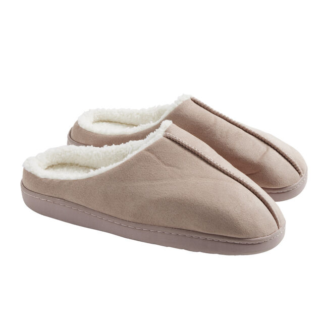 Chaussons mules unisexe gris fourr&eacute;es T36 &agrave; T45