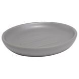 Porte-savon rond c&eacute;ramique gris &Oslash;10xH2cm