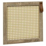 Porte cannage Box Cube 32,2x32,2x1,2cm bois marron