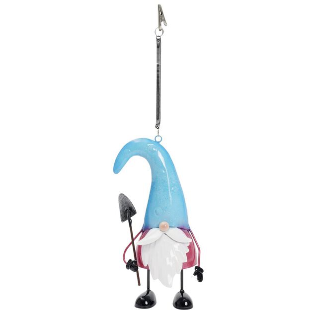 D&eacute;coration de jardin &agrave; poser en m&eacute;tal forme gnome H22cm (3 mod&egrave;les)