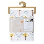 Nappe rectangulaire imperm&eacute;able imprim&eacute; tropical et palmier 140x250cm