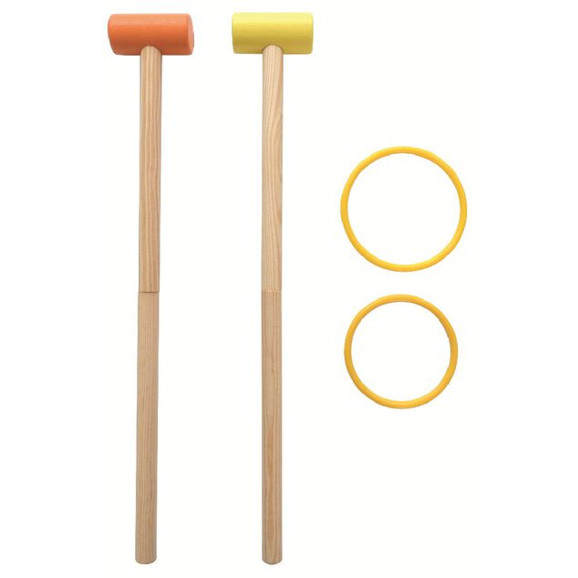 Jeu de croquet dinosaure 2-en-1 en bois