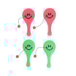 Jeu de mini raquette 12x5,5cm (lot de 4)