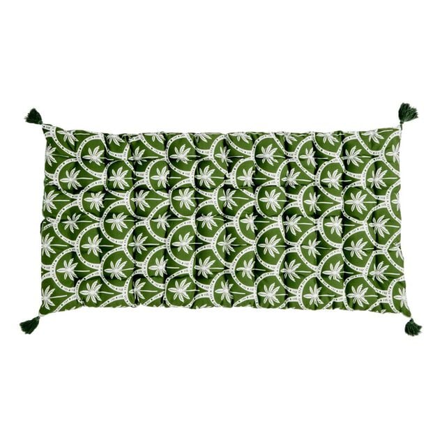 Matelas de sol Baya motif palmier vert et blanc 60x120cm