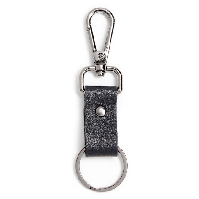 Porte clé lanière simili avec mousqueton