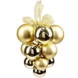 Suspension de Noël boule grappe argentée Ø12/15xH20cm