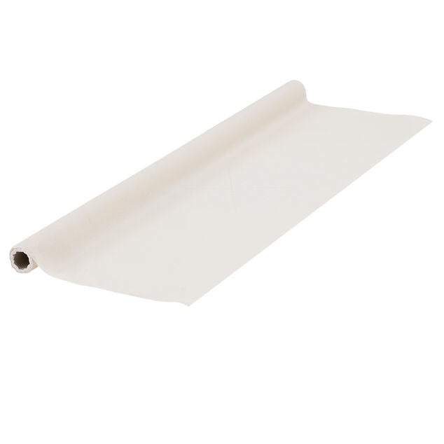 Nappe en papier voie sèche effet tissu blanc lin 4 m