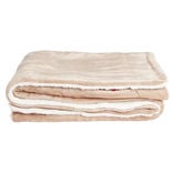 Plaid pilou pilou marron 127x152cm