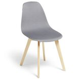 Housse de chaise 45x40xH45cm Lot de 2 (2 modèles gris ou blanc)