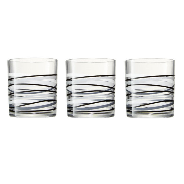 Verre bas motif rayure graphique 25 cl x 6