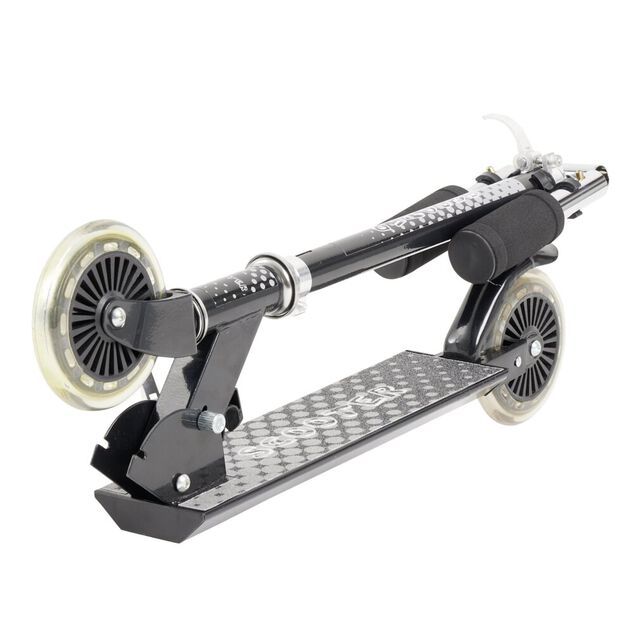 Trottinette enfant m&eacute;tal inscription Scooter pliable L34xH68-75,5cm