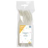 Fourchette plastique blanc x12