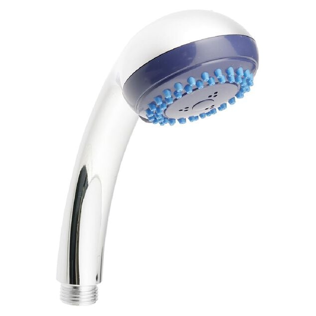 Pommeau de douche &agrave; 3 jets acier gris argent&eacute;