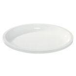 Plateau ovale plastique x10 blanc 25,5x19cm