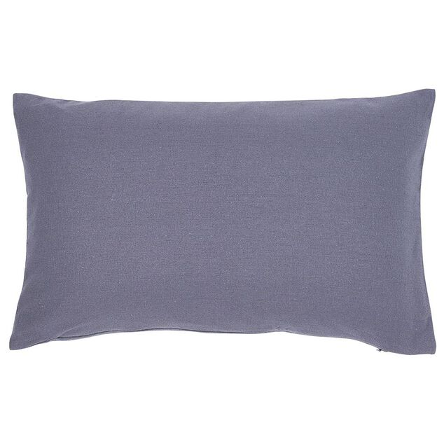 Housse de coussin rectangle gris uni