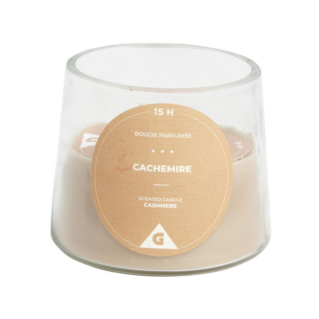 Bougie dans verre senteur cachemire Ø9xH7.5cm