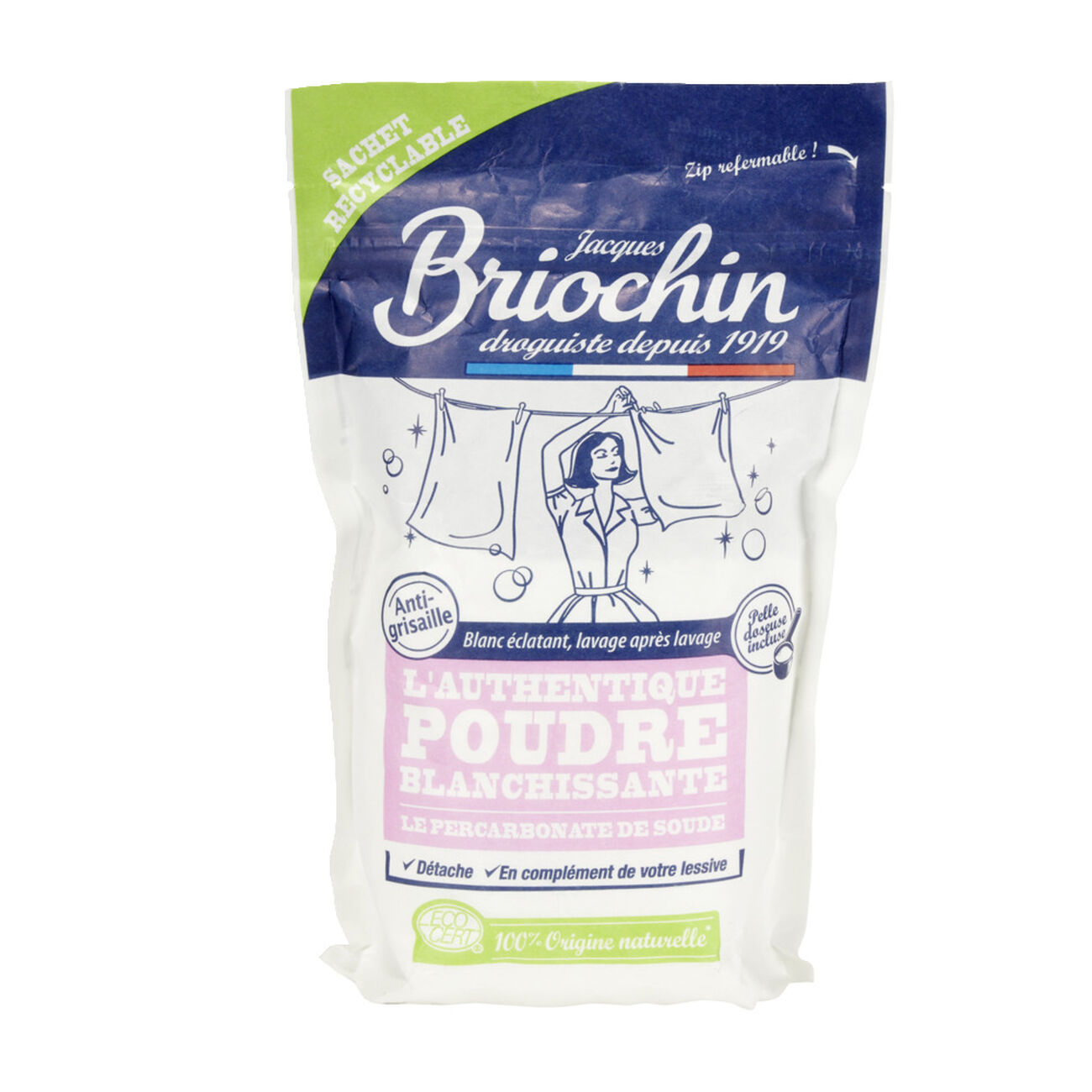 Poudre Blanchissante Briochin Au Percarbonate De Soude - Naturelle Pour Textiles - Neuf Sous Emballage