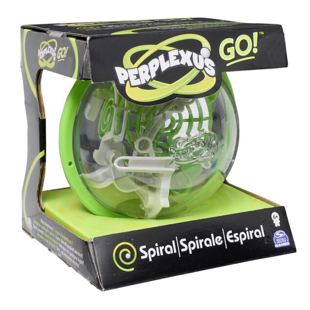 Boule Perplexus 3D 100 d&eacute;fis plastique jaune 23x20cm
