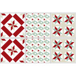 Sticker imitation carreau de ciment 15x15 cm rouge x6