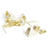 4 crochets à tableau avec aiguille acier laitonné - N°3