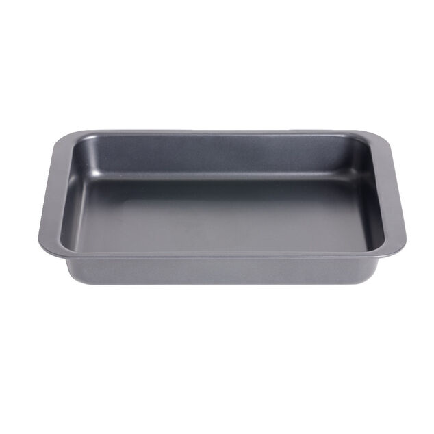 Plat &agrave; four m&eacute;tal noir 42x42xH6cm