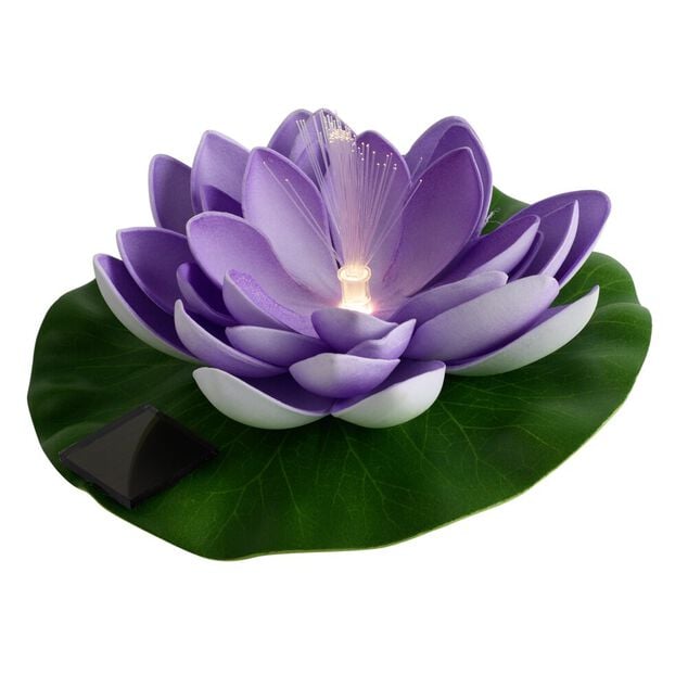 Lampe solaire n&eacute;nuphar &Oslash;17xH7cm (4 mod&egrave;les)