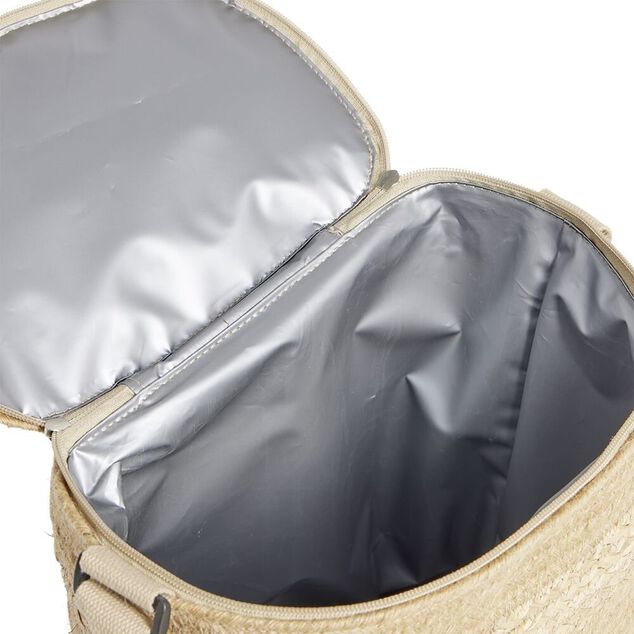 Sac fra&icirc;cheur 14L jute et coton beige 26x20x34cm