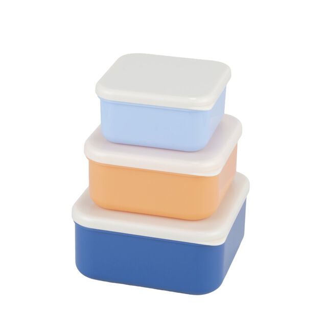 Bo&icirc;te de conservation x3 plastique color&eacute; 250/390/580ml