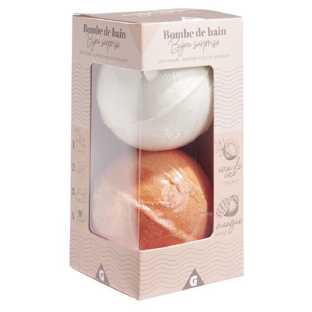 Bombe de bain surprise x2 avec bijou caché