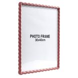 Cadre photo bord vague plastique color&eacute; 34x44cm pour photo 30x40cm (3 mod&egrave;les)