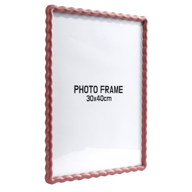 Cadre photo bord vague plastique color&eacute; 34x44cm pour photo 30x40cm (3 mod&egrave;les)