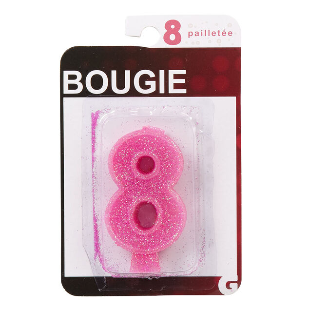 Bougie anniversaire chiffre 8