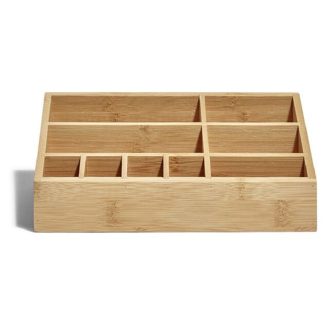 Rangement cosm&eacute;tique en bambou