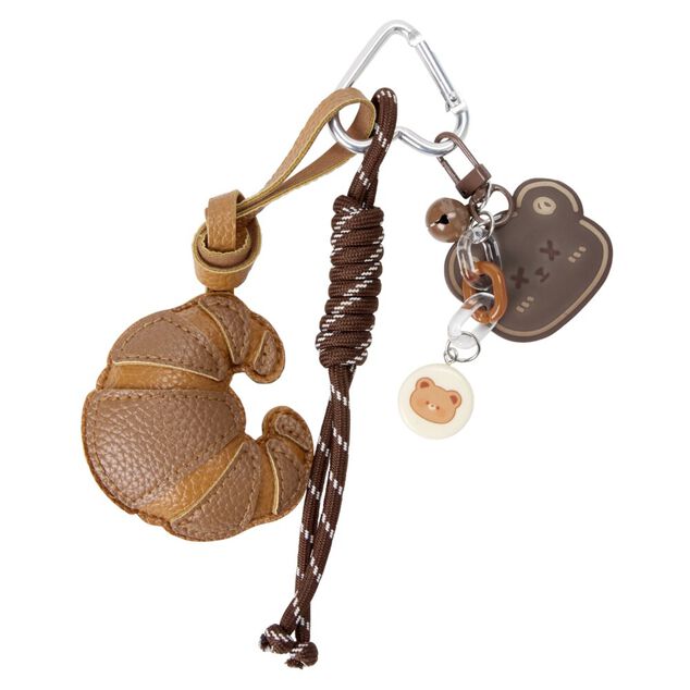 Porte-cl&eacute; croissant marron L24cm (2 mod&egrave;les)