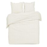 Parure de lit 2 personnes 220x240cm quadrillage petit carreau