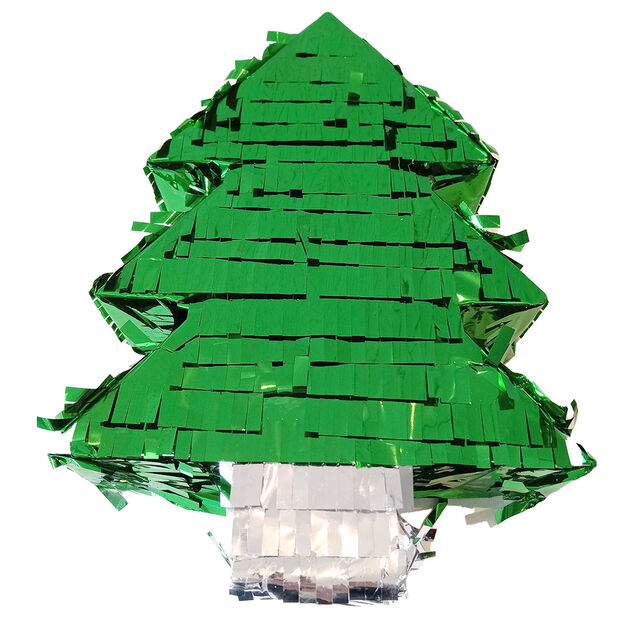 Pi&ntilde;ata forme sapin de No&euml;l vert H25cm