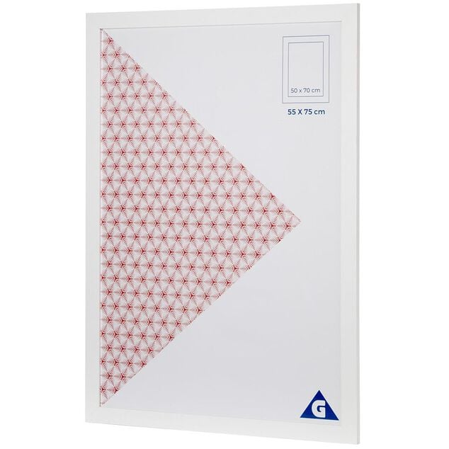Cadre photo blanc 55x75cm pour photo 50x70cm