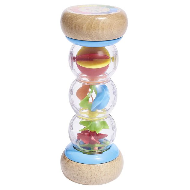 Hochet b&acirc;ton de pluie en bois