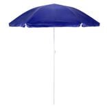 Parasol de plage UPF 50+ toile color&eacute;e &Oslash;140xH175cm (2 mod&egrave;les bleu ou jaune)