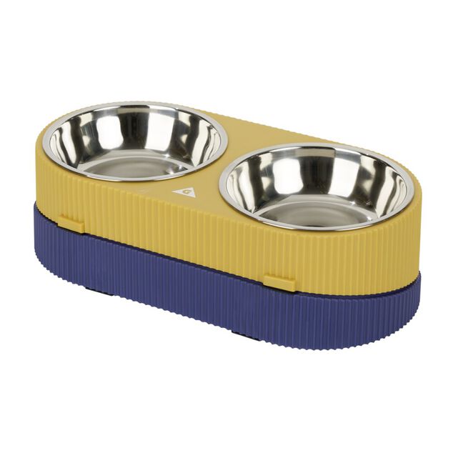 Gamelle double chien 2-en-1 anti glouton