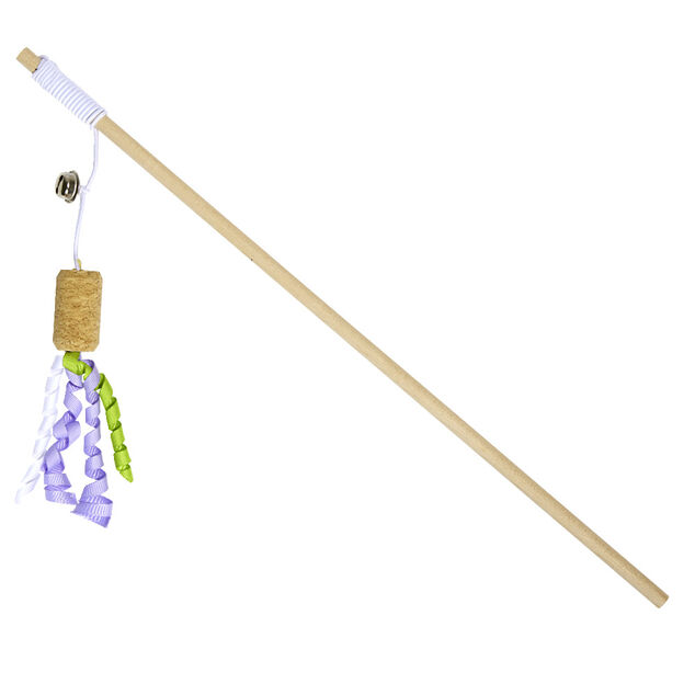 Jouet pour chat canne &agrave; p&ecirc;che souris L40cm