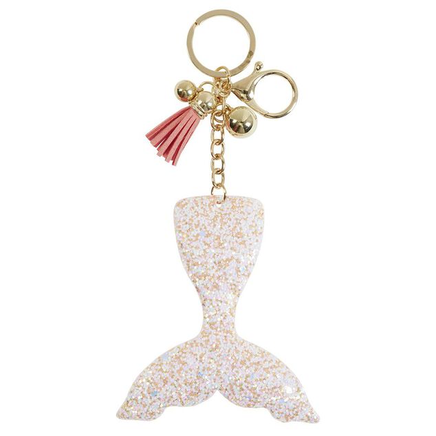 Porte-cl&eacute; sir&egrave;ne paillett&eacute; plastique