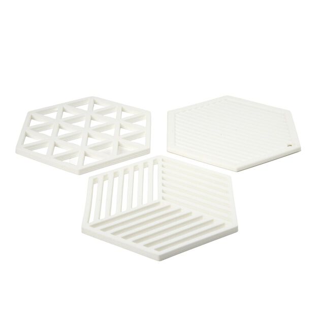 Dessous de verre silicone x3 (4 mod&egrave;les)