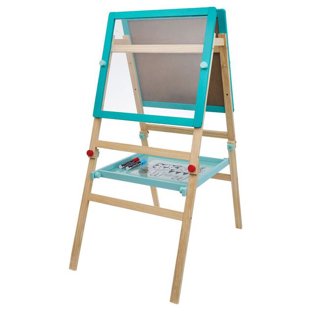 Tableau double face noir transparent en bois certifi&eacute; FSC&reg;