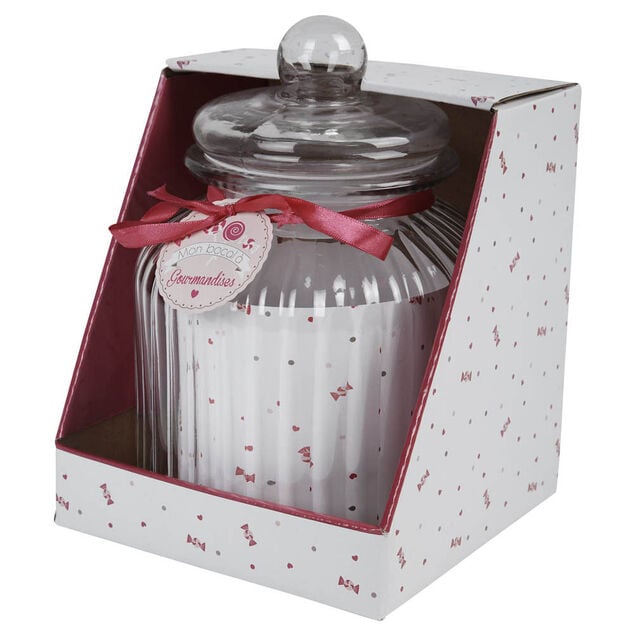 Bonbonnière transparente hermétique en verre 3 L