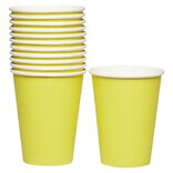 Gobelet en carton jaune 36 cl x12