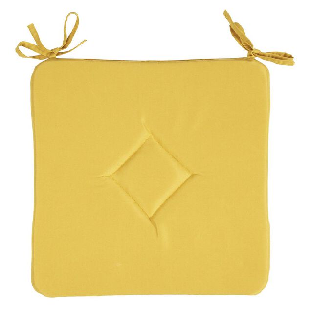 Galette de chaise carr&eacute;e unie