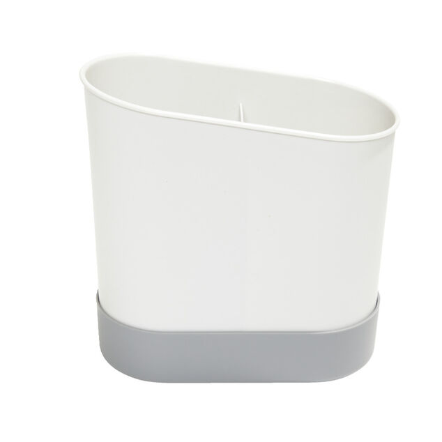 &Eacute;gouttoir &agrave; couverts plastique gris 17,3x17,3xH9,2cm